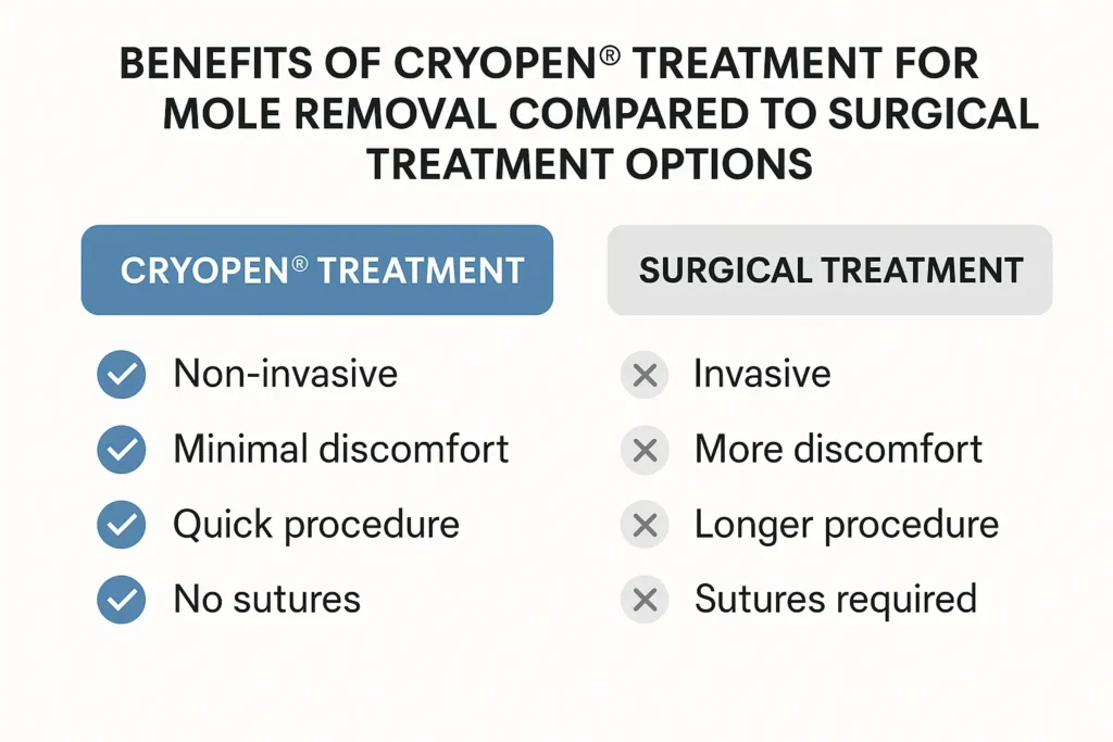 Benefits of professional mole-removal assessment at LA LIPO Cottenham Park