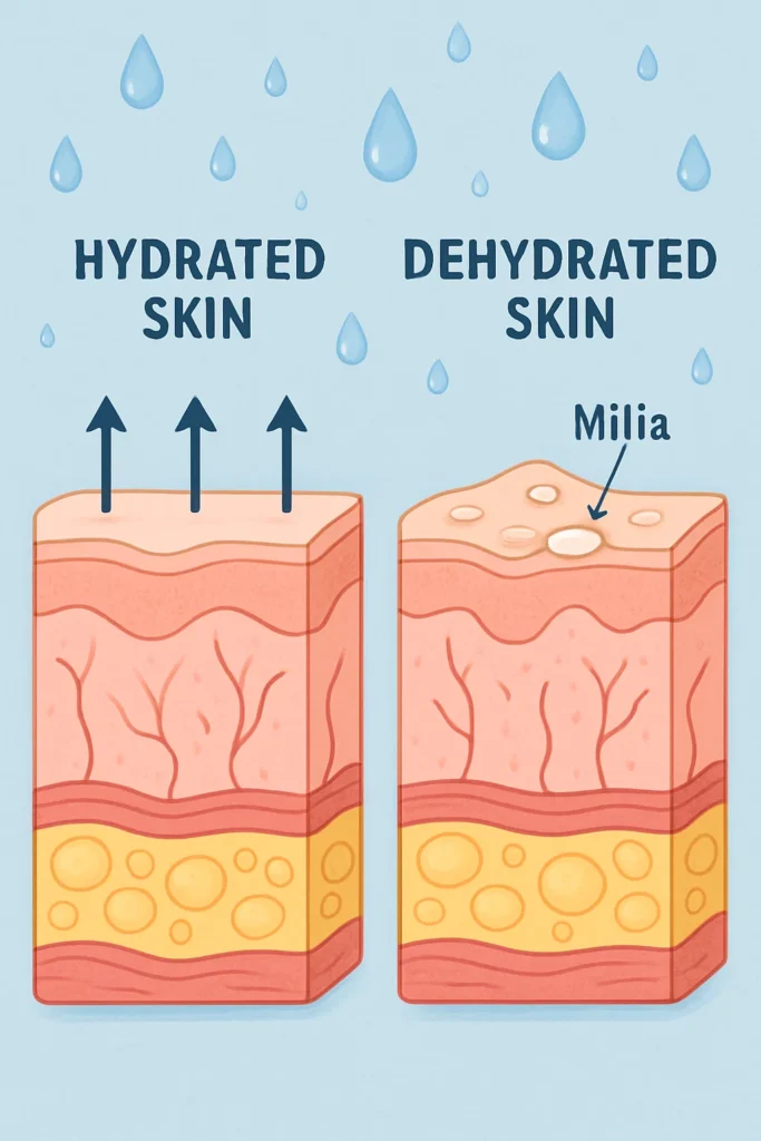 The importance of hydration and milia production Cottenham Park