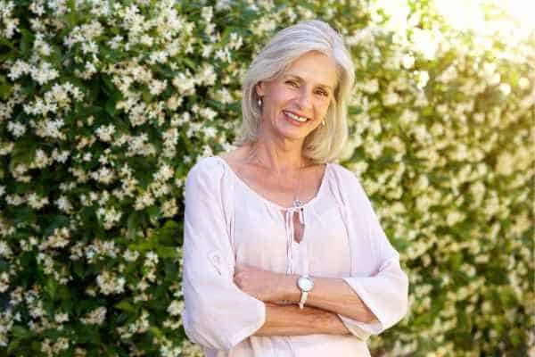 Older woman happy with urinary incontinence treatment Cottenham Park
